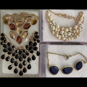 4 necklaces beautiful collection crystals stones